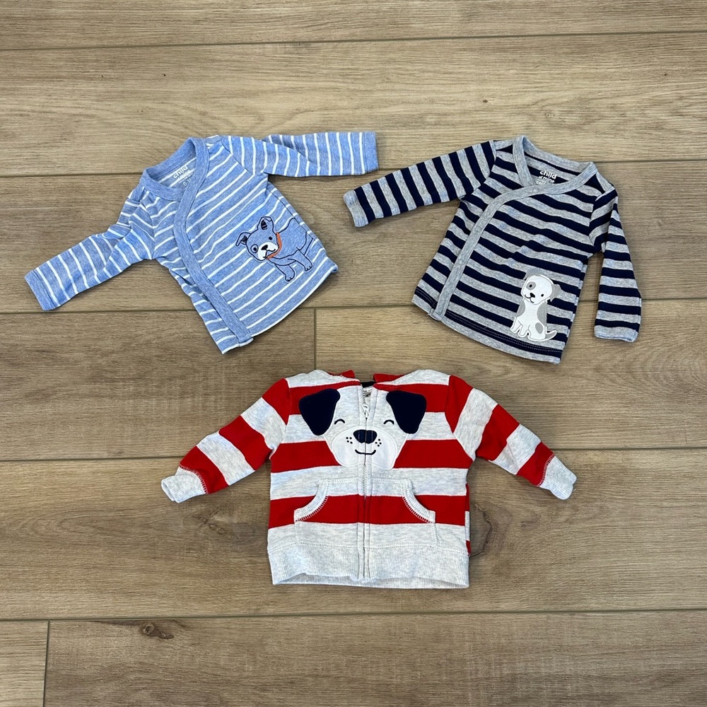 Set of 3 Puppy Sweaters - size 0 - 3 month